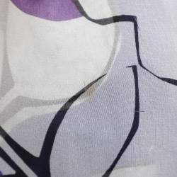 Pre Owned Diane Von Furstenberg Multicolor Printed Chiffon Dariana Tie Long Sleeve Shirt M