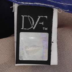 Pre Owned Diane Von Furstenberg Multicolor Printed Chiffon Dariana Tie Long Sleeve Shirt M