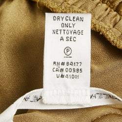 Pre Owned Diane Von Furstenberg Brown Silk Jersey Draped Dress M