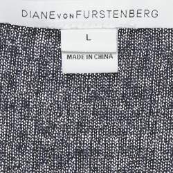 مملوكة مسبقًا فستان ديان فون فرستنبرغ ميدي نايت بلو ميني بكاروهات مقاس كبير - لارج