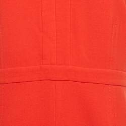Pre Owned Diane Von Furstenberg Red Crepe Sleeveless Sheath Dress M