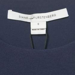 Pre Owned Diane Von Furstenberg Blue Jersey Livvy Dress M