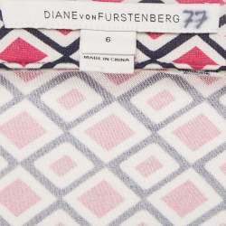 Pre Owned Diane Von Furstenberg Pink Jersey New Julian Mini Wrap Dress M