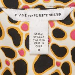 Pre Owned Diane Von Furstenberg Multicolor Printed Silk Wrap Abel Short Dress M