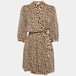 Pre Owned Diane Von Furstenberg Multicolor Printed Silk Wrap Abel Short Dress M