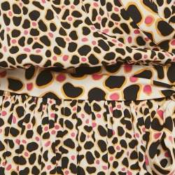 Pre Owned Diane Von Furstenberg Multicolor Printed Silk Wrap Abel Short Dress M