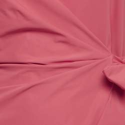 Pre Owned Diane von Furstenberg Pink Jersey Draped Waist Tie Detail Zoe Dress S