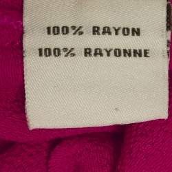 Pre Owned Diane von Furstenberg Pink Crepe Front Twist Elieen Maxi Dress S