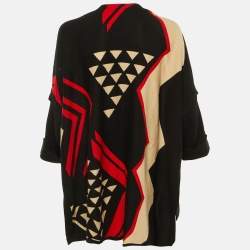 Pre Owned Diane von Furstenberg Black Silk & Cashmere Bonni Open Cardigan S