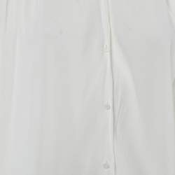 Pre Owned Diane Von Furstenberg White Crepe Karin Top M