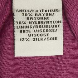 Pre Owned فستان ديان فون فورستنبرغ دانتيل أرجواني قصير مقاس كبير