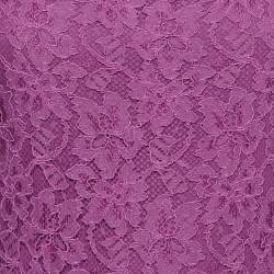 Pre Owned فستان ديان فون فورستنبرغ دانتيل أرجواني قصير مقاس كبير