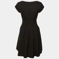 Pre Owned فستان ديان فون فرستنبرغ قصيرة سوداء بليسيه كريب صغيرة