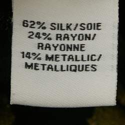 Pre Owned بلوزة ديان فون فرستنبرغ حرير جاكار أسود جيلمور سموس كات شير مقاس متوسط