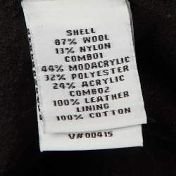 مملوكة مسبقًا Diane Von Furstenberg Black Shearling Faux Fur Vest Coat M