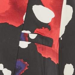 مملوكة مسبقًا Diane Von Furstenberg Multicolor Printed Silk Open front Blazer XL