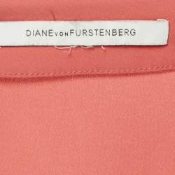 مملوكة مسبقًا Diane Von Furstenberg Orange Crepe Playsuit M