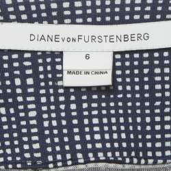 مملوكة مسبقًا Diane Von Furstenberg Navy Blue Silk Jersey Reina Long Dress M
