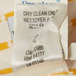 مملوكة مسبقًا Diane Von Furstenberg Yellow Cotton Lina Lamonte Coat M