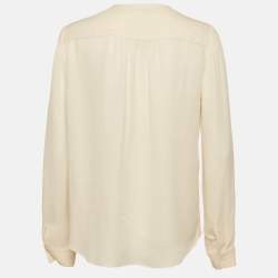 مملوكة مسبقًا بلوزة ديان فون فرستنبرغ حرير بيج مقاس متوسط (ميديام)