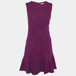 مملوكة مسبقًا Diane Von Furstenberg Purple Stretch Knit Min Dress S