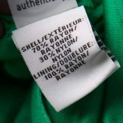 Pre Owned Diane Von Furstenberg Green Zarita Long Sleeve Lace Dress L