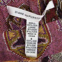 Pre Owned Diane Von Furstenberg Jolie Printed Dress M