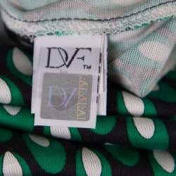 Pre Owned Diane Von Furstenberg Multicolor Printed Silk Jersey Denny Shirt Dress S