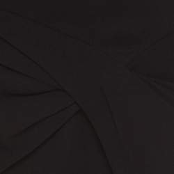 Pre Owned Diane Von Furstenberg Black Knit Twist Front Detail Long Sleeve Eleonora Dress L