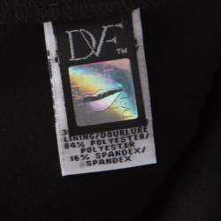 Pre Owned Diane von Furstenberg Black Floral Lace Bodice Detail Maddie Dress L