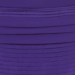 Pre Owned Diane von Furstenberg Purple Pleated Silk Square Neck Merle Dress S