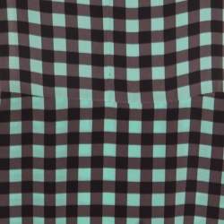 Pre Owned Diane von Furstenberg Multicolor Gingham Checked Silk Maxi Dress M