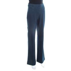 Pre Owned Diane Von Furstenberg Indigo Stretch Denim High Rise Flared Joan Jeans M