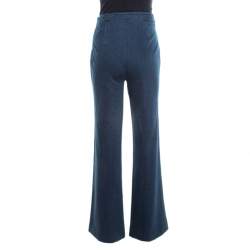Pre Owned Diane Von Furstenberg Indigo Stretch Denim High Rise Flared Joan Jeans M