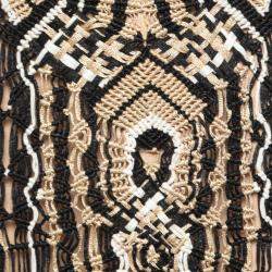 Pre Owned Diane Von Furstenberg Metallic Macramé Lace Sleeveless Neapoli Dress M