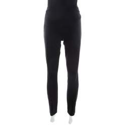 Diane von Furstenberg Black Stretch Cotton Cropped Genesis Pants M 
