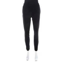 Diane von Furstenberg Black Stretch Cotton Cropped Genesis Pants M 