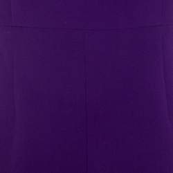 Pre Owned Diane von Furstenberg Purple Stretch Crepe Carrie Sheath Dress S