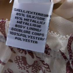 Pre Owned Diane Von Furstenberg Raisin Floral Print Lurex Insert Ruffled Jane Maxi Dress S