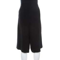Diane Von Furstenberg Black Crepe Asheton Culottes M