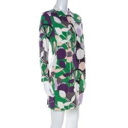 Diane von Furstenberg Multicolor Printed Silk Jersey Nicole Tunic M 