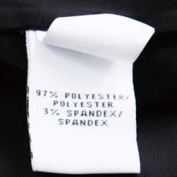 Pre Owned Diane Von Furstenberg Black Chiffon Bishop Sleeve Isolde Top L