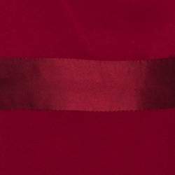 Pre Owned Diane von Furstenberg Red Silk Asymmetric Side Slit Gown S