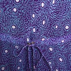 Pre Owned Diane Von Furstenberg Purple Printed Chiffon Tadd Maxi Dress M