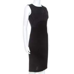 Pre Owned Diane Von Furstenberg Black Crepe Sleeveless Asabi Dress S
