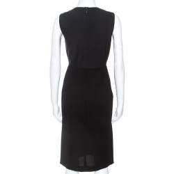 Pre Owned Diane Von Furstenberg Black Crepe Sleeveless Asabi Dress S