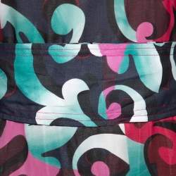 Pre Owned Diane Von Furstenberg Multicolor Printed Eribec Long Sleeve Dress M