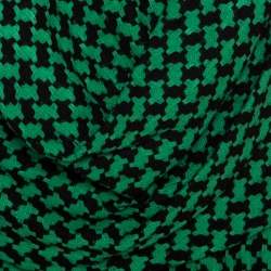 Pre Owned Diane Von Furstenberg Bicolor Patterned And Draped Leala Tweed Dress M