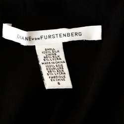 Pre Owned Diane Von Furstenberg Green Printed Silk Embellished Simea Dress M