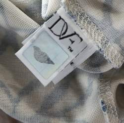 Pre Owned Diane Von Furstenberg Multicolor Printed New Julian Two Desert Band Wrap Dress M